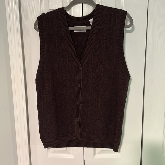 90s Westbound Casuals Brown Argyle Sweater Vest - Picture 5 of 8